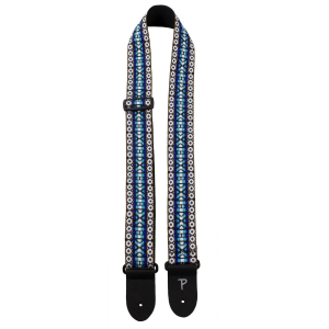 Pasek do Gitary - Perri's 1949 2" Retro Blue & White Hootanny
