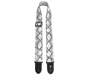 Pasek do Gitary - Perri's 7552 2" Faux Snake Skin White