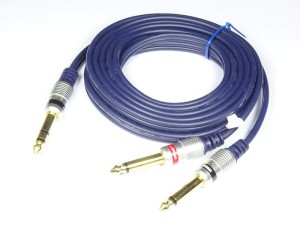 Tri 10825 Kabel Jack 6,3 stereo 2xJack 6,3 mono 5,0m Vitalco