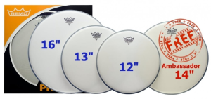 Remo Komplet Naciągów 12", 13", 14", 16" Emperor coated