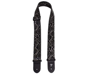 Pasek do Gitary - Perri's 7555 2” Black Faux Snake Skin
