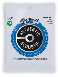 Struny do Gitary Akustycznej - Martin MA170PK3 10-47