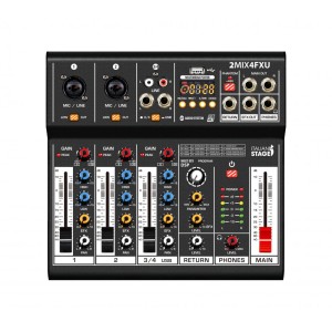 Mikser - Proel Italian Stage 2MIX4FXU 4ch EFX Media Player Bluetooth