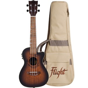 Ukulele - Flight DUC380 CEQ Amber