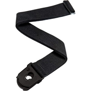 Pasek do Gitary - D'addario 50CTPL00 Cotton Lock Black Strap z blokadą