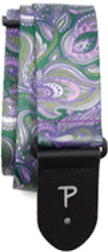 Pasek do Gitary - Perri's 7298 2" Paisley Design Green Olive Lavender