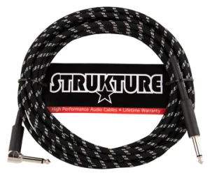 Kabel Instrumentalny - Strukture SC186BSR Black Silver Łamany