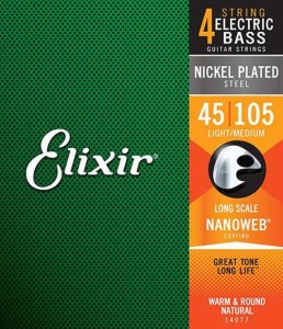 Struny do Gitary Basowej - Elixir 14087 45-105 NW Extra Long