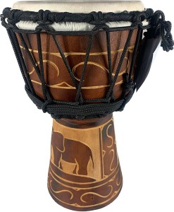 KG Djembe DJZC 30-B2 Elephant Dark Red Burn Texture