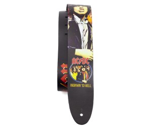 Pasek do Gitary - Perri's 11007 2,5" AC/DC Highway To Hell Direct To Leather