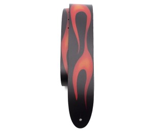 Pasek do Gitary - Perri's 11043 2,5" Red Flames Direct To Leather