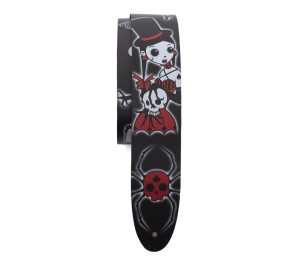 Pasek do Gitary - Perri's 11055 2,5" Magic Spades David Bollt Direct To Leather