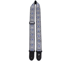 Pasek do Gitary - Perri's 7277 2" Royal Silver Jacquard