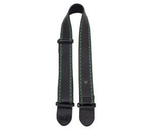 Perri's 7293 2.5” Black Glove Leather Hour Glass Stitch Pasek do Gitary