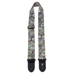 Pasek do Gitary - Perri's 7299 2" Paisley Design Marun Lavender Mint