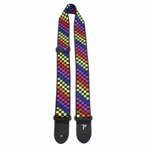 Pasek do Gitary - Perri's 7300 2" Checker Rainbow Poly