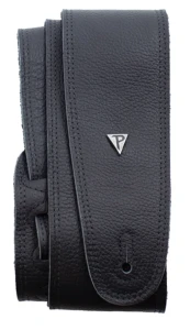 Perri's 7792 3" Double Stutch Black Leather Pasek do gitary