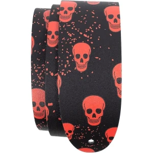 Perri's 7739 2,5" Red Skulls Leather Pasek do Gitary
