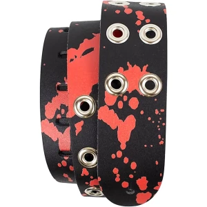 Perri's 7740 2" Blood With Grommets Leather Pasek do Gitary