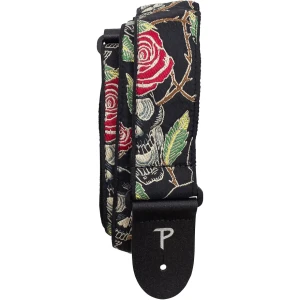 Perri's 7674 2" Jacquard Black Skull & Roses Pasek do Gitary
