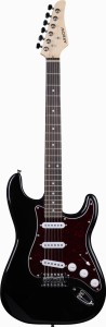 Arrow Tonecaster ST111 Abyss Black Rosewood White Gitara elektryczna