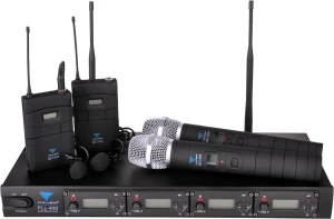 Zestaw bezprzewodowy - Azusa PLL400 UHF (2 do ręki + 2 na klip)