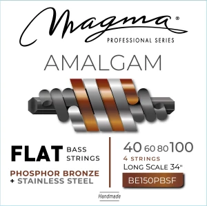 Magma BE150PBSF 40-100 Algam Flat Wound Struny do Gitary Basowej IV
