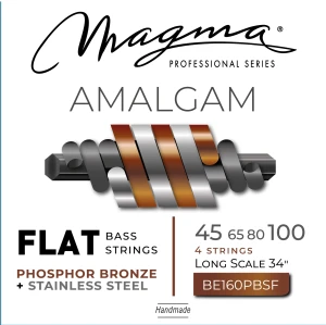 Magma BE160PBSF 45-100 Algam Flat Wound Struny do Gitary Basowej IV