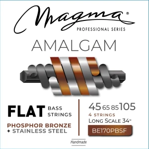 Magma BE170PBSF 45-105 Algam Flat Wound Struny do Gitary Basowej IV