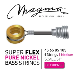 Magma BE170PNSF 45-105 Puro Nickel Super Flex Struny do Gitary Basowej IV