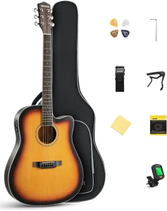 Donner Matte Sunset Color EC7040 Gitara elektroakustyczna ze wzmacniaczem