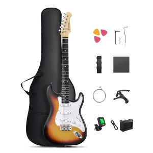 Donner DST80 Sunburst EC6959 Gitara elektryczna ze wzmacniaczem