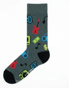 Perri's PSE104-035-O-M Music Icons Crew Black Skarpety