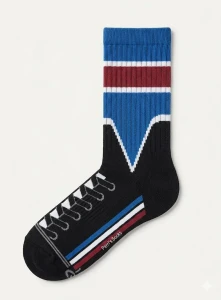 Perri's PSD105-001-O-M Lace Up Skates Crew Black Skarpety