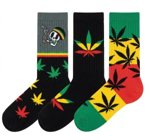 Perri's PSD371-025-O-M Rasta Crew 3 Pack