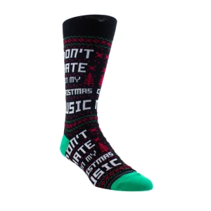 Perri's PSE125-001-O-M Novelty Christmas Music Crew Black Skarpety