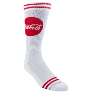 Perri's COF303-100-O-M Coca Cola Red Circle White Skarpety