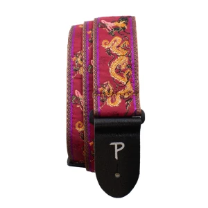 Perri's 7803 2" Jacquard Red Dragon Warrior Pasek do Gitary