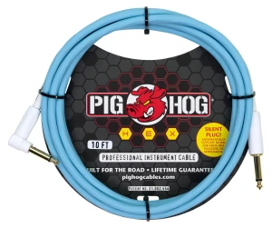 Pig Hog PHSH10DBR Hex Daphne Blue Silent Kabel Instrumentalny 3m Łamany