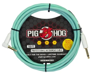 Pig Hog PHSH10SGR Hex Seafoam Green Silent Kabel Instrumentalny 3m Łamany