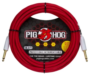 Pig Hog PHSH186CA Hex Candy Apple Red Silent Kabel Instrumentalny 5,6m