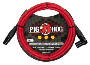 Pig Hog PHMH10CAR Hex Candy Apple Red Kabel Mikrofonowy 3m Łamany