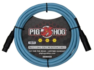 Pig Hog PHMH10DB Hex Daphne Blue Kabel mikrofonowy 3m