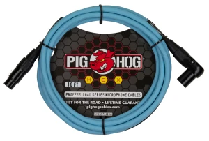 Pig Hog PHMH10DBR Hex Daphne Blue Kabel mikrofonowy 3m Łamany