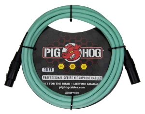 Pig Hog PHMH10SG Hex Seafoam Green Kabel Mikrofonowy 3m