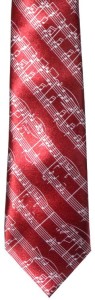 Ruby MG367 Krawat Pięciolinia Bordowy