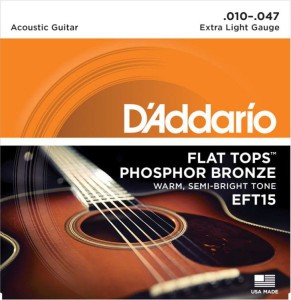 Struny do Gitary Akustycznej - D'addario EFT15 10-47