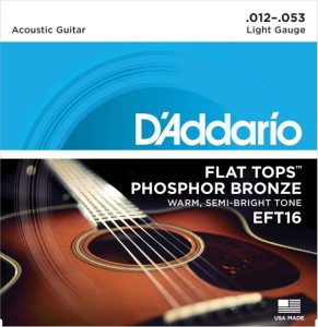 Struny do Gitary Akustycznej - D'addario EFT16 12-53