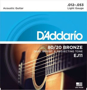 Struny do Gitary Akustycznej - D'addario EJ11 12-53