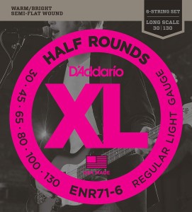 Struny do Gitary Basowej - D'addario ENR71-6 30-130